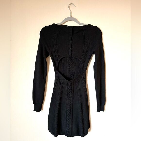 Free People Small World Mini Black Sweater Dress Size XS - Picture 14 of 16